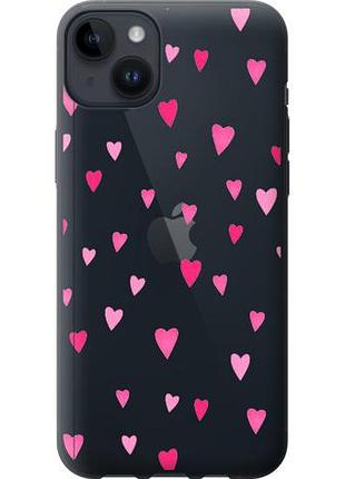 Чехол на iphone 14 plus сердечки 2 из силикона fch_0020036
