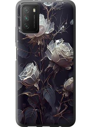 Чехол на xiaomi poco m3 розы 2 из силикона fch_0051774
