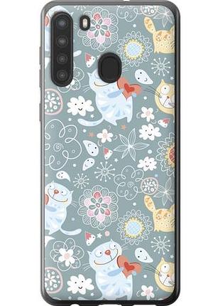 Чехол на samsung galaxy a21 котята v3 из силикона fch_0054910