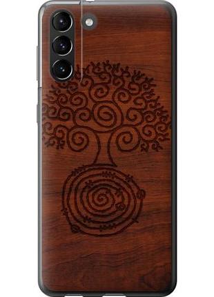 Чехол на samsung galaxy s21 plus узор дерева из пластика fch_0111215