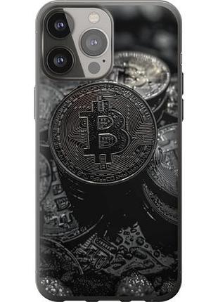 Чехол на iphone 13 pro max black bitcoin из силикона fch_0138574