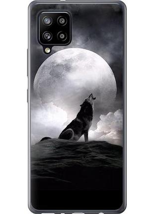 Чехол на samsung galaxy a42 a426b воющий волк из пластика fch_0017110