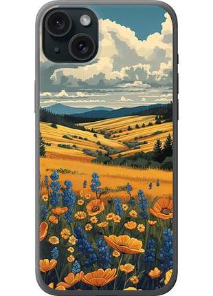 Чехол на iphone 15 plus украинское поле из силикона fch_0137031