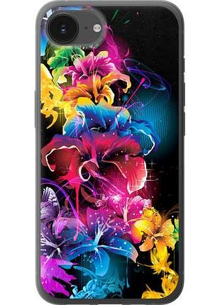 Чехол на iphone 16e абстрактные цветы из силикона fch_0147839