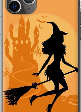 Чехол на iphone 11 pro max ведьма на метле из силикона fch_0147662