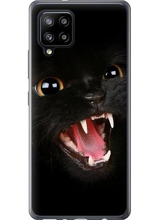Чехол на samsung galaxy a42 a426b чёрная кошка из пластика fch_0015085