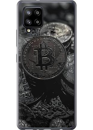 Чехол на samsung galaxy a42 a426b black bitcoin из силикона fch_0138609
