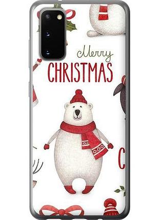 Чехол на samsung galaxy s20 merry christmas из пластика fch_0024385