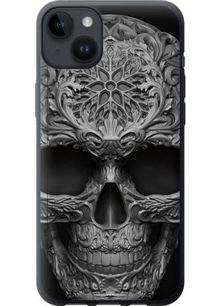 Чехол на iphone 14 plus skull-ornament из силикона fch_0016796