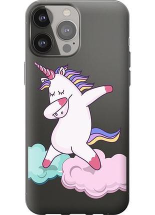 Чехол на iphone 13 pro max единорог из силикона fch_0055855
