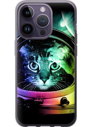 Чехол на iphone 14 pro кот-астронавт из силикона fch_0045692