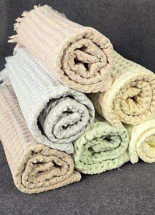 Набор полотенец для лица из льна 6 шт 50х90 см l&m home textiles xt-517-144 вафельные полотенца пастельные цвета в наборе