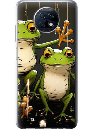 Чехол на xiaomi redmi note 9t жабки 2 из силикона fch_0027682