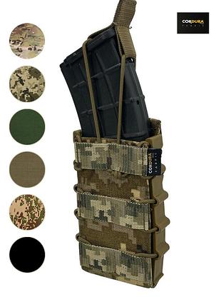 Подсумок для магазинов ак-74 / 47 одинарный открытый жесткий з пластиком пиксель cordura