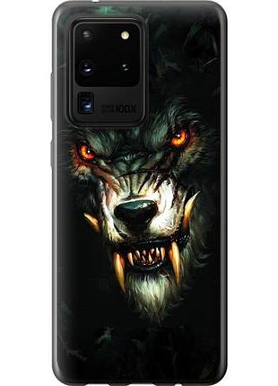 Чехол на samsung galaxy s20 ultra дьявольский волк из пластика fch_0020332