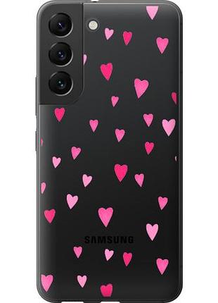 Чехол на samsung galaxy s22 сердечки 2 из силикона fch_0020031