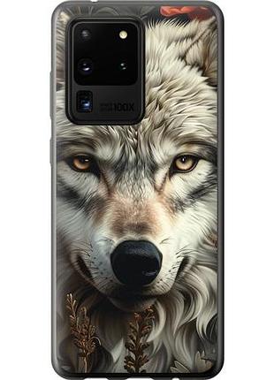 Чехол на samsung galaxy s20 ultra волчий взгляд из пластика fch_0140515