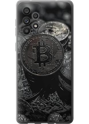 Чехол на samsung galaxy a73 a736b black bitcoin из силикона fch_0138576