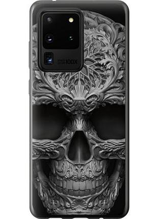Чехол на samsung galaxy s20 ultra skull-ornament из силикона fch_0016771