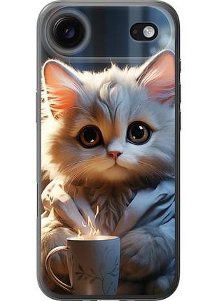 Чехол на iphone 17 air white cat из силикона fch_0149306