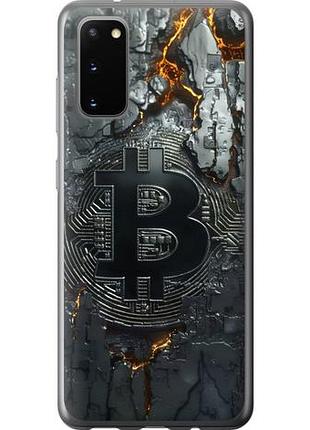 Чехол на samsung galaxy s20 раскаленный биткойн из пластика fch_0138353