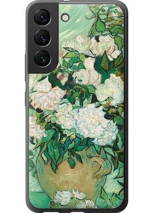 Чехол на samsung galaxy s22 винсент ван гог. ваза с розами из силикона fch_0061404