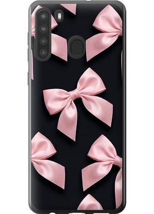 Чехол на samsung galaxy a21 coquette ribbons dark coquette из силикона fch_0148780