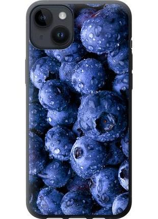Чехол на iphone 14 plus голубика из силикона fch_0042176