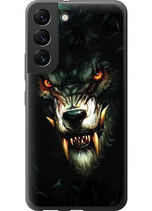 Чехол на samsung galaxy s22 дьявольский волк из силикона fch_0020301