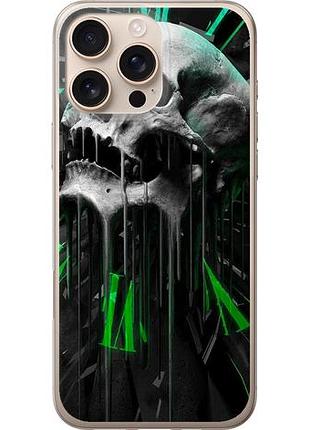 Чехол на iphone 16 pro max череп-часы из силикона fch_0142958