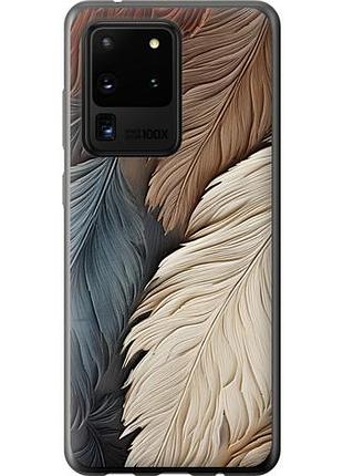Чехол на samsung galaxy s20 ultra листья в стиле бохо из силикона fch_0003946