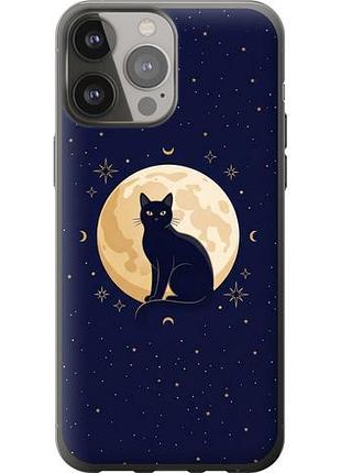 Чехол на iphone 13 pro max cute cat celestial/witchy из силикона fch_0149249