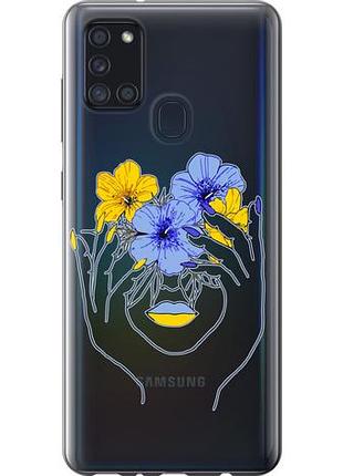 Чехол на samsung galaxy a21s a217f девушка из силикона fch_0016494