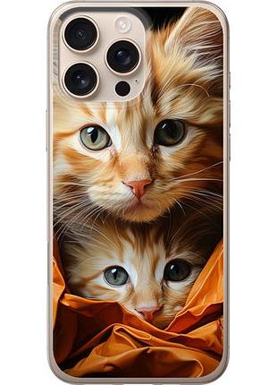 Чехол на iphone 16 pro max котики 2 из силикона fch_0142934