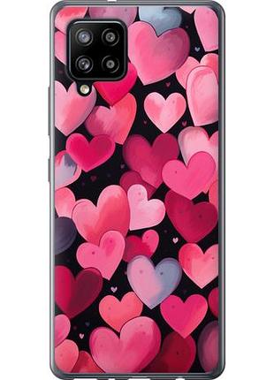 Чехол на samsung galaxy a42 a426b сердечки 4 из пластика fch_0019945