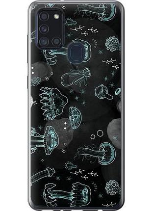 Чехол на samsung galaxy a21s a217f медузы из силикона fch_0076502
