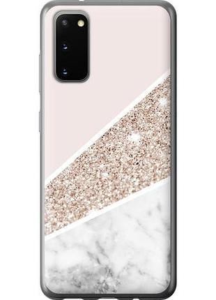 Чехол на samsung galaxy s20 пастельный мрамор из пластика fch_0019390