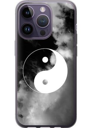 Чехол на iphone 14 pro инь и янь из силикона fch_0014777