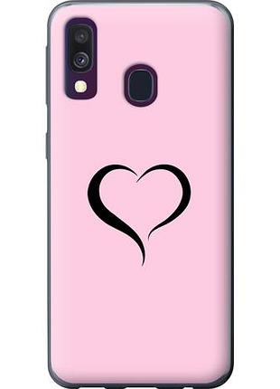 Чехол на samsung galaxy a40 2019 a405f сердце 1 из пластика fch_0004146