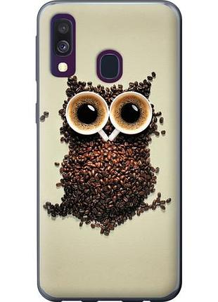 Чехол на samsung galaxy a40 2019 a405f сова из кофе из пластика fch_0057465