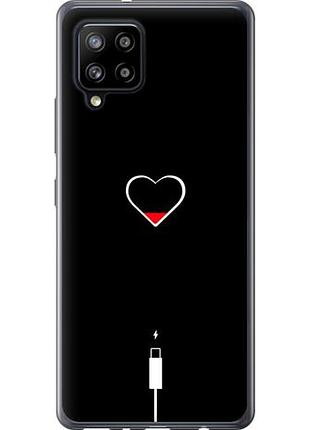 Чехол на samsung galaxy a42 a426b подзарядка сердца из пластика fch_0018325