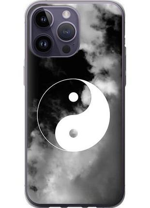 Чехол на iphone 14 pro max инь и янь из силикона fch_0014776