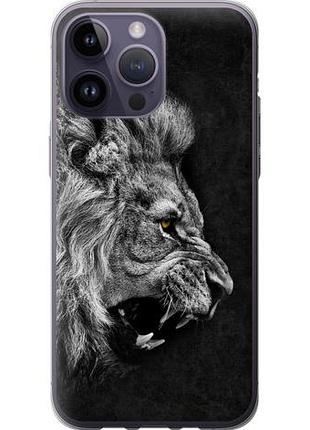 Чехол на iphone 14 pro max лев из силикона fch_0010321