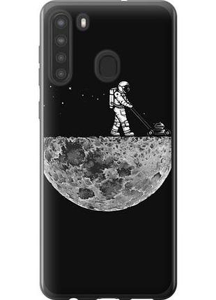 Чехол на samsung galaxy a21 moon in dark из силикона fch_0058577
