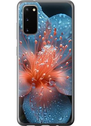 Чехол на samsung galaxy s20 роса на цветке из пластика fch_0135313