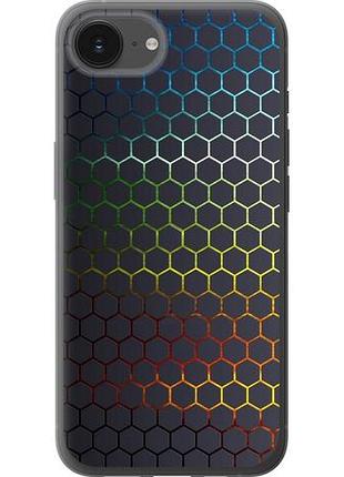 Чехол на iphone 16e переливающиеся соты из силикона fch_0147730