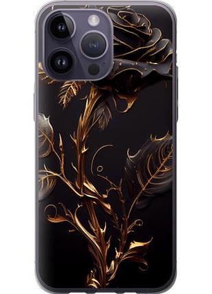 Чехол на iphone 14 pro max роза 3 из силикона fch_0001411