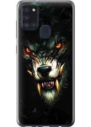 Чехол на samsung galaxy a21s a217f дьявольский волк из силикона fch_0020274