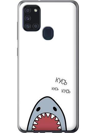 Чехол на samsung galaxy a21s a217f акула из силикона fch_0003669