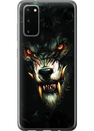 Чехол на samsung galaxy s20 дьявольский волк из пластика fch_0020335
